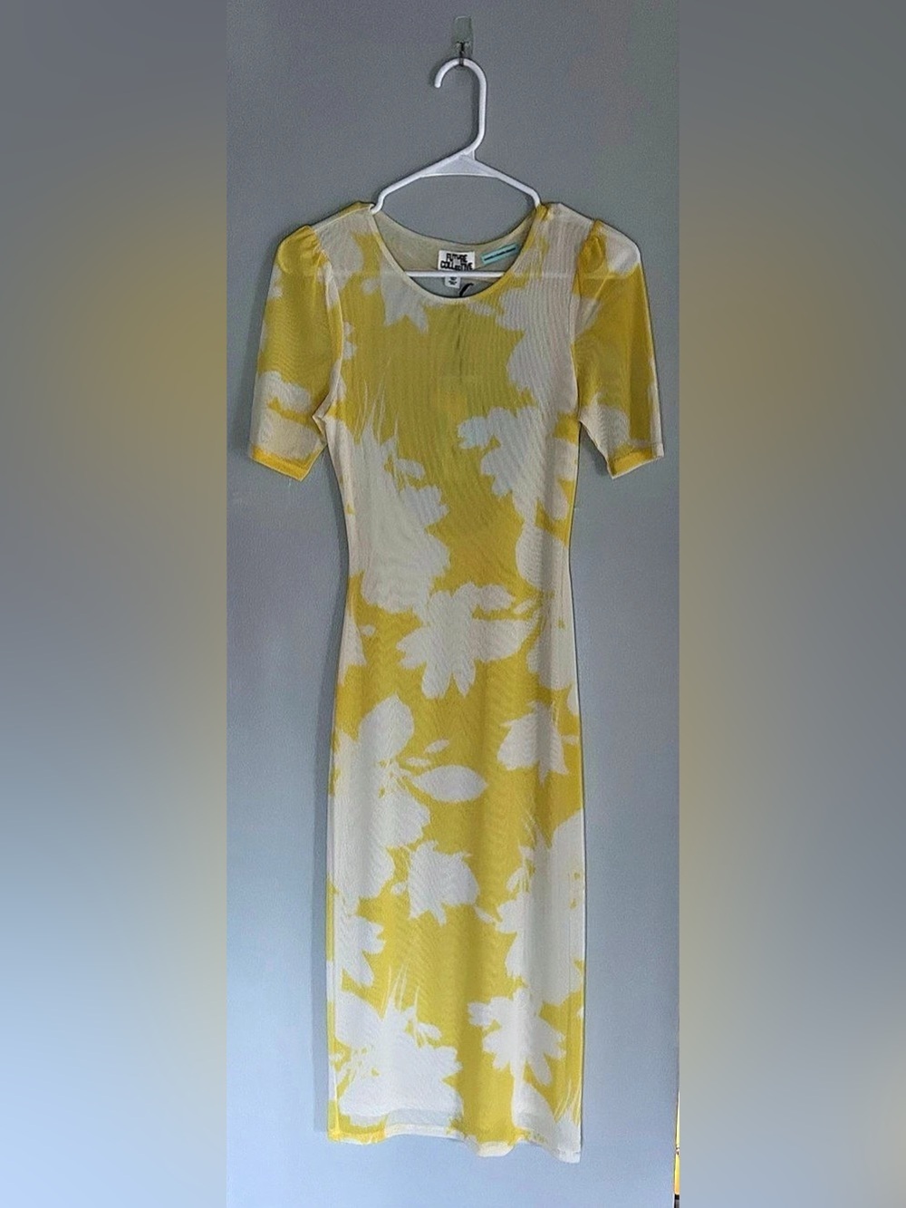 Future Collective Floral Sheer Midi Dress